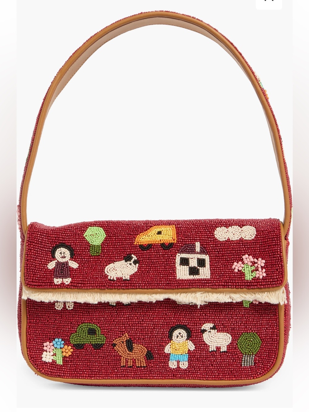 Staud Tommy beaded bag folk town